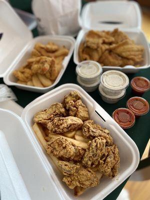 The fried oysters