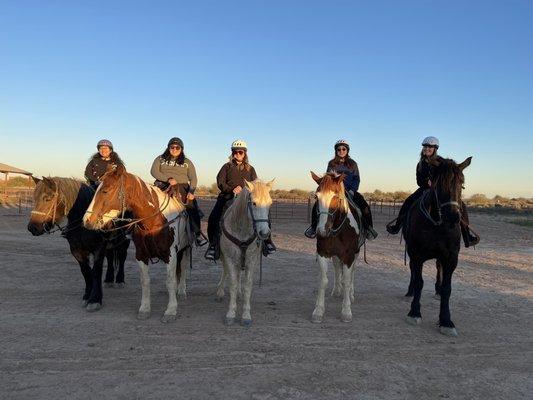 Margarita and Sunset horseback ride!