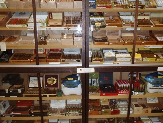 A glimpse at the cigar selection