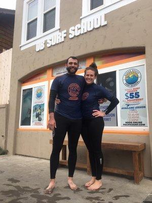 We had a great time surfing with Tyler during our semi-private lesson!