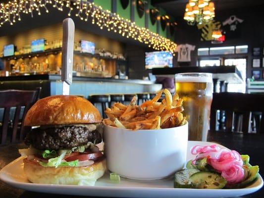 Our SPORT specials: during many of the games we broadcast live, get our CLASSIC BURGER, FRIES and a BEER of choice for $15