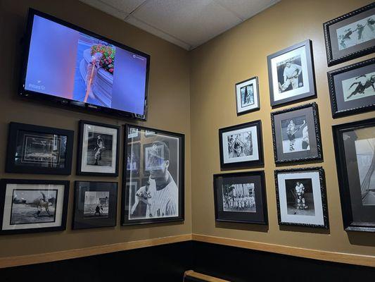 Lots of sports photos and there are twelve TVs to watch!