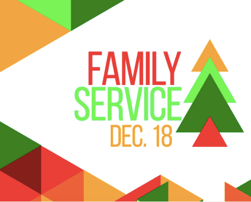 Christmas Family Service starts at 11am.