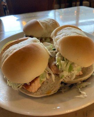 Salmon sliders appetizer. Really tasty!