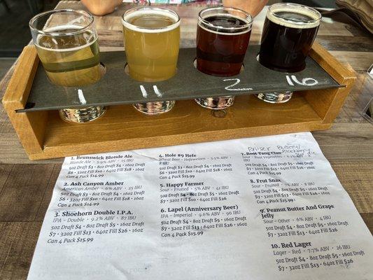 The beer sampler....