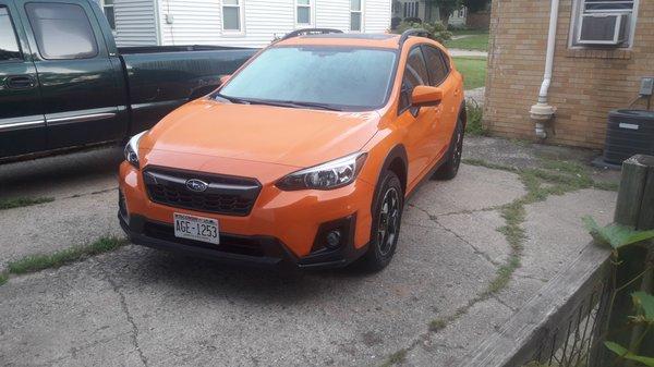 My happy orange Crosstrek :)