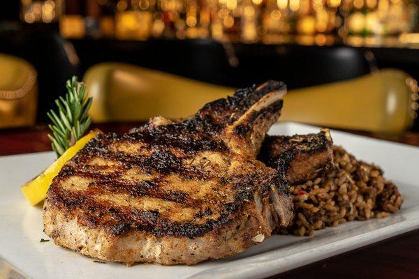 Grilled Pork Chops.  You're guaranteed to chew on this bone!