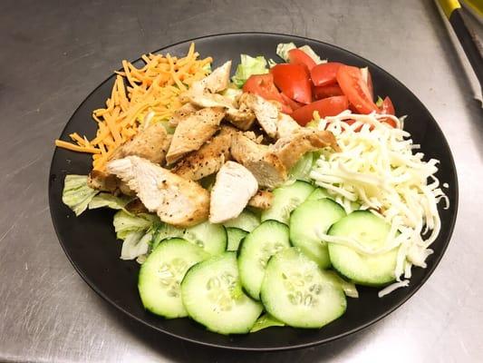 Our grilled chicken salad is a must! Order it for only $6.99