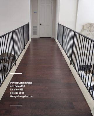 Interior Iron Custom Railings Powder Coated Black