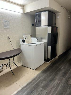 Ice machine and washer in hall