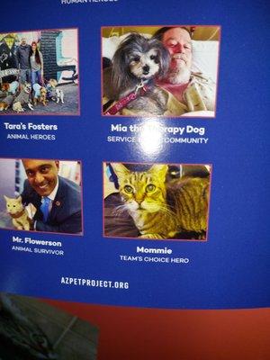 There was a write up about my hero pet in the program.