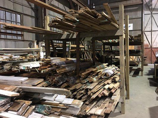 reclaimed lumber - dimensional lumber and hardwood flooring are often available