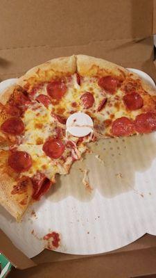 Medium pepperoni pizza