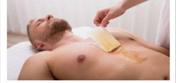 Chest wax for unwanted hair!