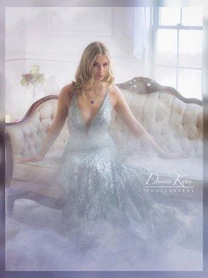 Enchanting photo of Carly Poley in her JVN by Jovani dress. Photo credit Dennis Kelly Photography