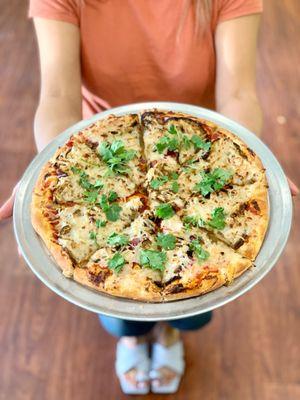 Vegan Passport Offer: check-in on Yelp during October 2021 for 15% off vegan pizzas!