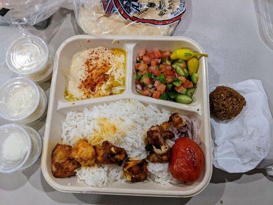 #14 Chicken plate + falafel