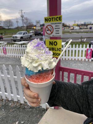 Stuffed Unicorn (stuffed because a scoop of ice cream resides in the middle)