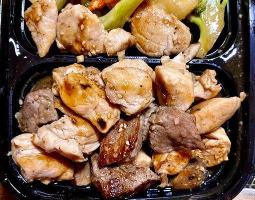 Hibachi combo - chicken & steak comes with hibachi vegetables