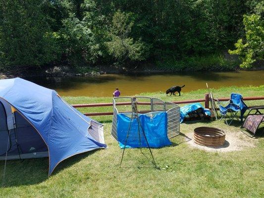 Campsite on river