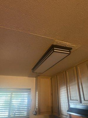 Kitchen light fixture installation