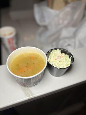 Chicken Soup + Cole Slaw