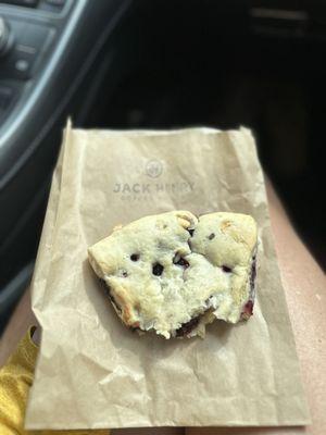 Blackberry White chocolate Scone