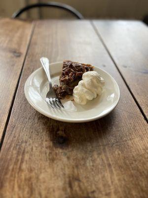 Bittersweet Chocolate Pecan with whipped cream