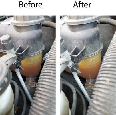 This is how they topped off engine coolant.