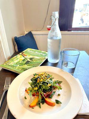 Apricot, beet, goat cheese, pistachio special salad