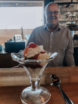 Friends, photos, and sweet treats. Ice cream Sundae. Keith made the sundae worthwhile.