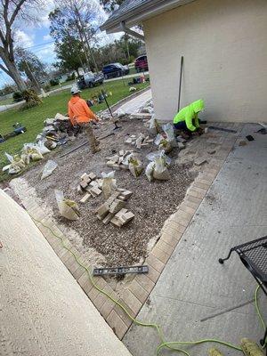 Brick paver installation