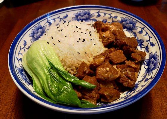 braised pork over rice