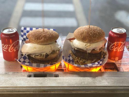 Hamburguesa con rueda de queso