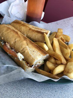 Greek chicken grinder.