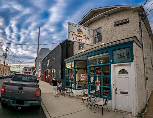 Very unassuming exterior but on par with upscale vegan restaurants.