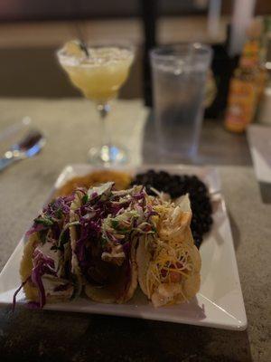 Grouper and shrimp taco