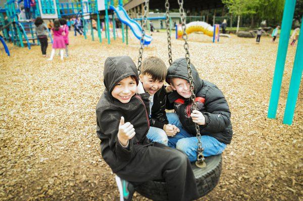 PAES students enjoy a well designed and extensive playground. Recess time is full of adventure, fun and fresh air!