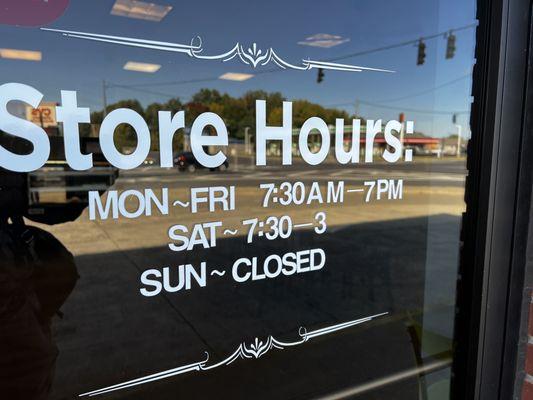 Store hours