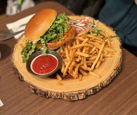 Superb Chicken cutlet sandwich with the best fries in Queens.