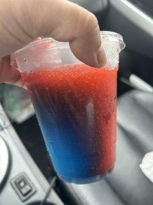 Strawberry and blue raspberry