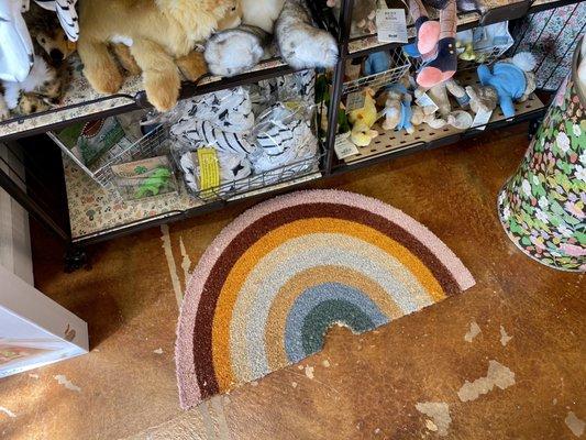 Cute rainbow doormat