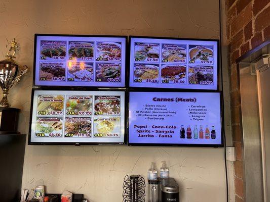 Menu board. They have some things most taquerias don't have.