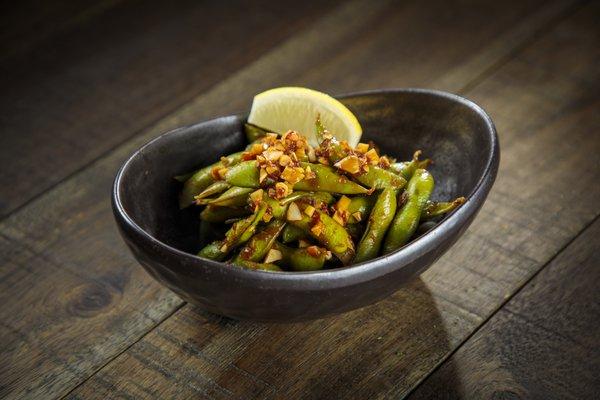 Spicy Garlic Edamame