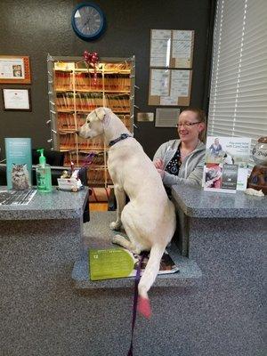 Derby greeting her best friend Stephanie!