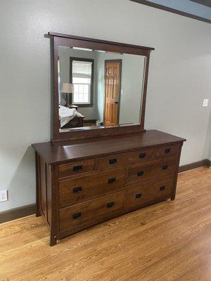 Dresser with mirror.