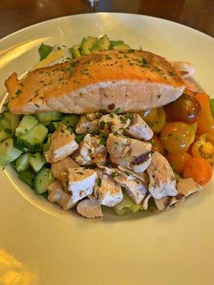 Salad with Salmon & Chicken