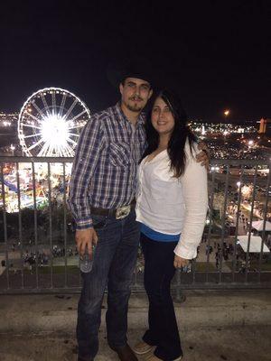 My wife and I at the rodeo