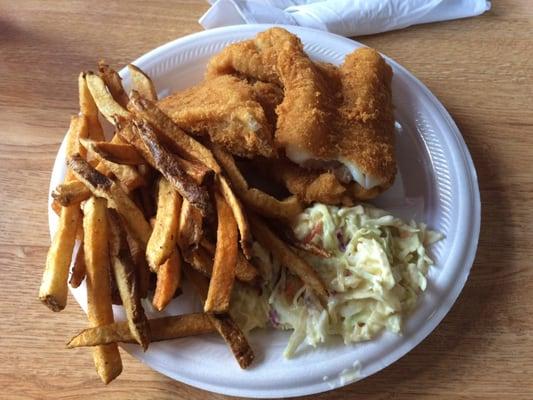 My first plate of their 'All You Can Eat Fish'.  I had two additional servings of fish after this.  Awesome fish!