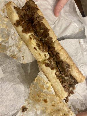 Cheesesteak, extra cheese no onions or veggies